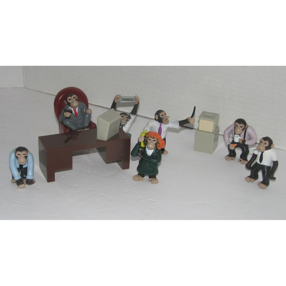 Office Monkeys Playset 2 Inch Figures and Furnitures by Accoutrements